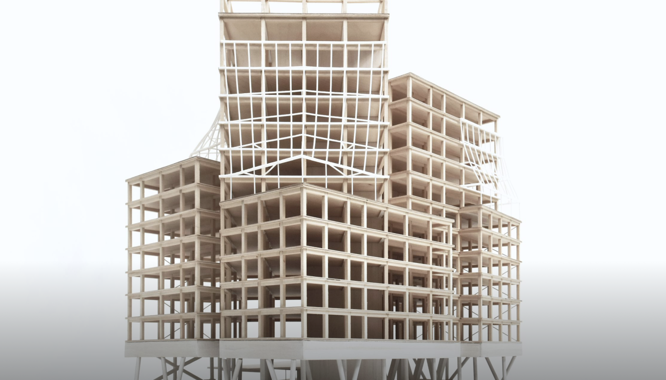 Maquette The CubeHouse - noordwestelijk aanzicht Copyright: So-IL